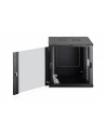 Szafa sieciowa wisząca jednosekcyjna DIGITUS Dynamic 19'' 12U, 600x600, drzwi szyba, czarny, niezmontowana, 60kg - nr 5