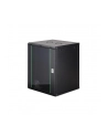 Szafa sieciowa wisząca jednosekcyjna DIGITUS Dynamic 19'' 16U, 600x600, drzwi szyba, czarny, niezmontowana, 60kg - nr 10