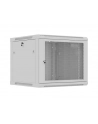 Szafa instalacyjna Rack 19'' Lanberg 9U 600x600 wisząca szara drzwi perforowane (flat pack) - nr 1
