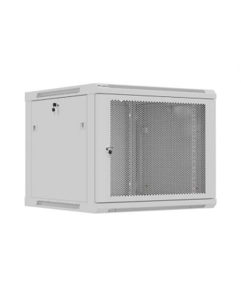 Szafa instalacyjna Rack 19'' Lanberg 9U 600x600 wisząca szara drzwi perforowane (flat pack) nr 1