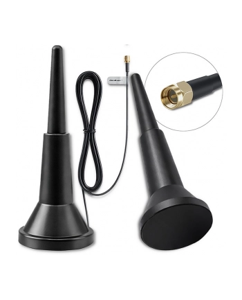 qoltec Antena 4G LTE z podstawą magnetyczną | 5dBi | wewnętrzna |       dookólna | 600-2700 MHz | SMA | 3m nr 1