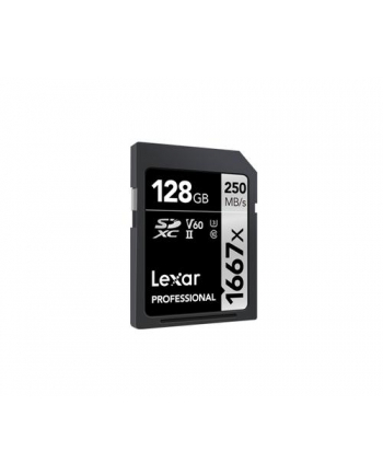 Lexar Professional LSD128CB1667 Karta SDXC 128GB 250MBs 1667x UHSII Class 10, U3, V60 nr 2