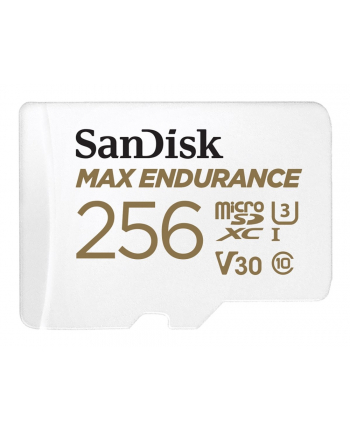 SanDisk MAX ENDURANCE 256 GB microSDXC Memory Card z SD Adaptor Biała UHS-I U3, Class 10, V30 nr 1