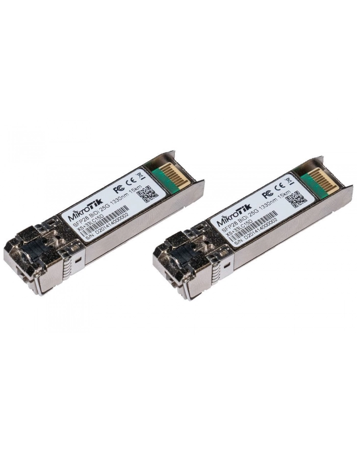 Mikrotik Pair Of Bidirectional Sfp 1G / Sfp+ 10G Sfp28 25G 15Km Modules (T1270Nm/R1330Nm, Single Lc-Connector + T1330Nm/R1270Nm, (XS+2733LC15D) główny