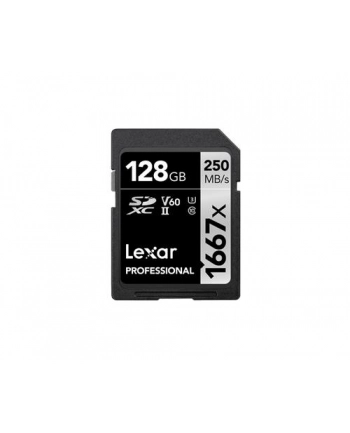 Lexar Professional LSD128CB1667 Karta SDXC 128GB 250MBs 1667x UHSII Class 10, U3, V60 nr 1