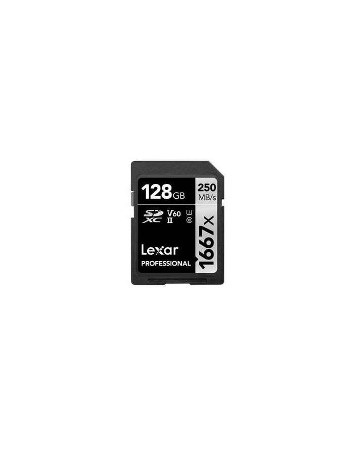 Lexar Professional LSD128CB1667 Karta SDXC 128GB 250MBs 1667x UHSII Class 10, U3, V60 główny