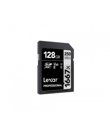 Lexar Professional LSD128CB1667 Karta SDXC 128GB 250MBs 1667x UHSII Class 10, U3, V60 nr 2