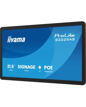 iiyama Monitor 21.5 cala ProLite S2225AS-B1 IPS,FHD,A14,24/7,RJ45,500cd2, USB-C,2x5W,iiSignage, WI-FI nr 2