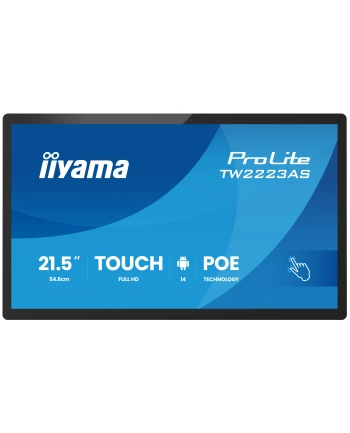 iiyama Monitor 21.5 cala ProLite TW2223AS-B3P POJ.10PKT.24/7,ANDROID14, 450 cd/m2,   USB-C, 2x2W, RJ45, 3xUSB, iiSignage nr 2