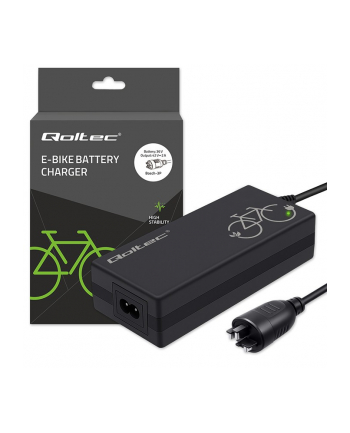 qoltec Ładowarka do roweru elektrycznego 36V | 42V | 2A | wtyczka Bosch 3Pin + kabel zasilający nr 2
