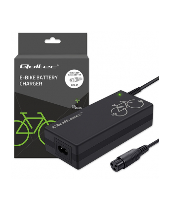 qoltec Ładowarka do roweru elektrycznego 36V | 42V | 2A | 3P-GX16 + kabel zasilający nr 2