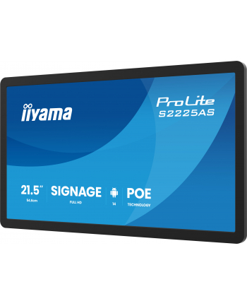 iiyama Monitor 21.5 cala ProLite S2225AS-B1 IPS,FHD,A14,24/7,RJ45,500cd2, USB-C,2x5W,iiSignage, WI-FI nr 2