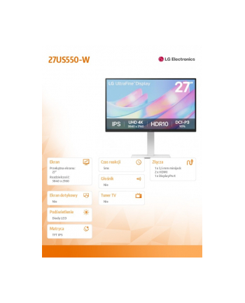 lg electronics Monitor 27 '' 27US550-W