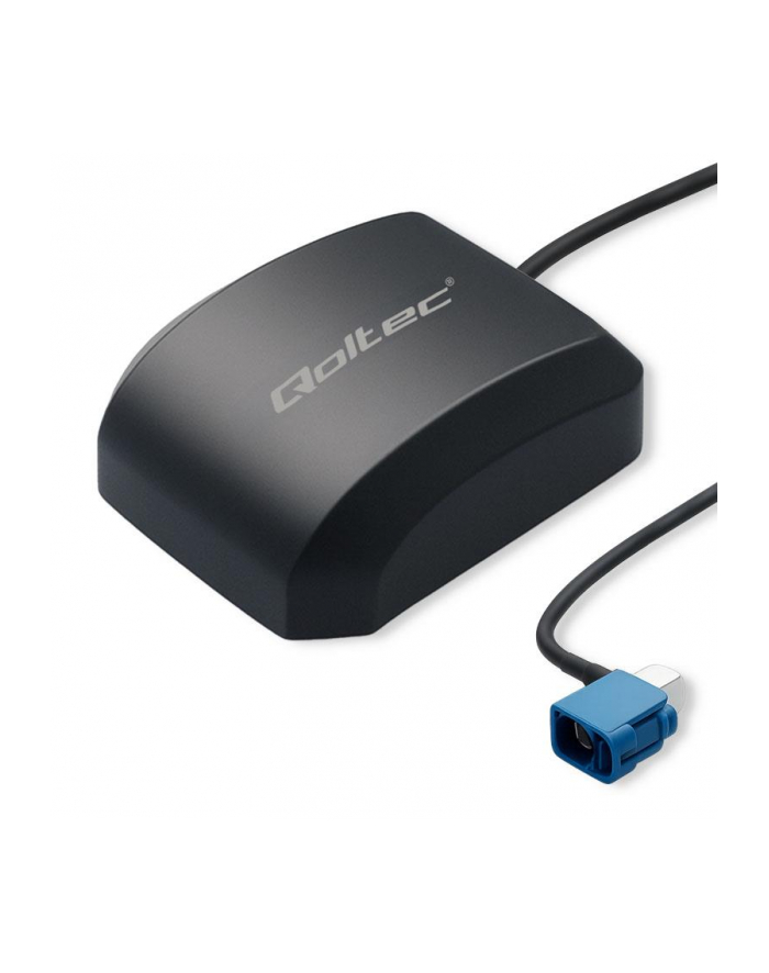 qoltec Mobilna Antena GPS GLONASS z podstawą magnetyczną| dookólna |   28dBi | 50W | FAKRA główny