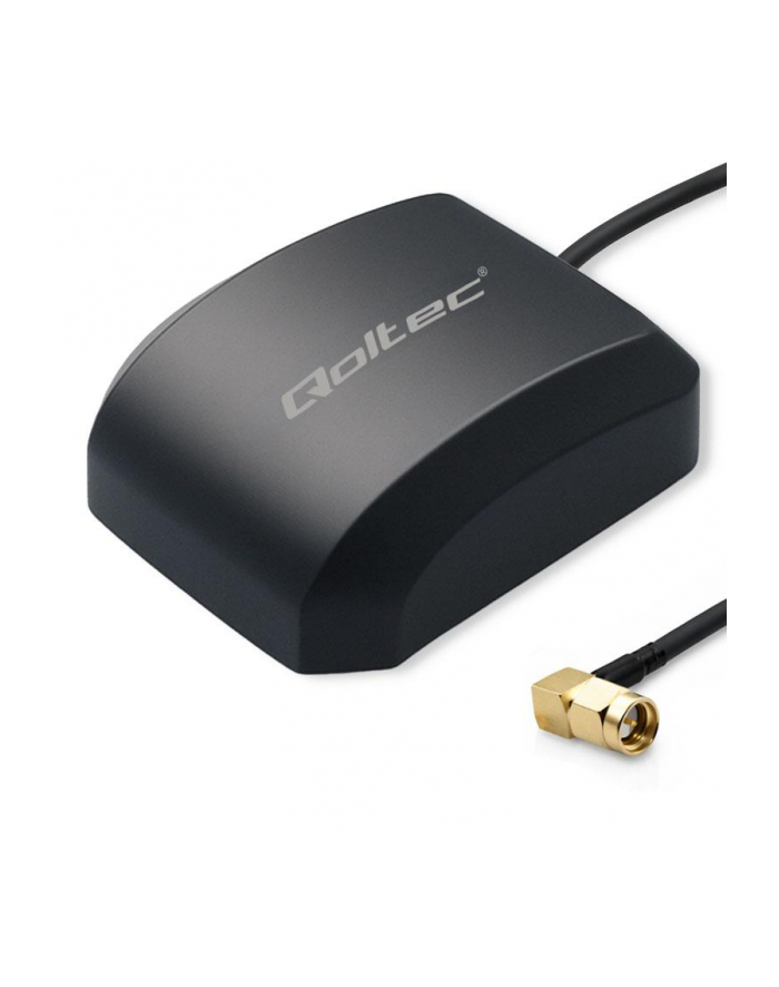 qoltec Mobilna Antena GPS GLONASS z podstawą magnetyczną | dookólna |   28dBi | 50W | SMA RA główny