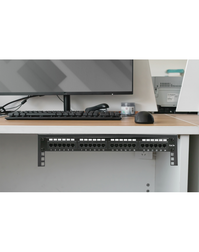 Digitus 19-calowy wspornik do montażu ściennego urządzeń, 2U główny