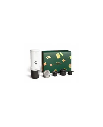 Outin Nano Xmas pack, Espresso Machine Bundle with Basket Plus, model OTEM-01, color Pearl White