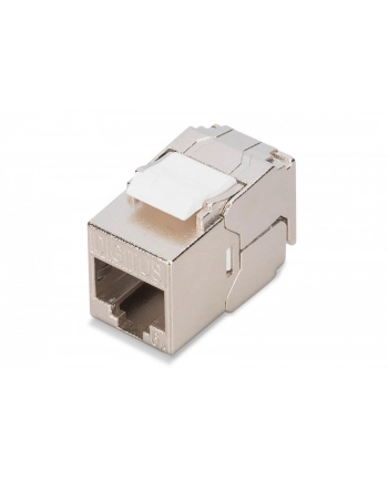 Digitus Professional Krótki moduł (gniazdo) keystone RJ45 (8P8C) kat.6A, STP, ekranowany, beznarzędziowy, stalowy DN-93615-S