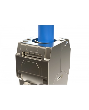 Digitus Professional Krótki moduł (gniazdo) keystone RJ45 (8P8C) kat.6A, STP, ekranowany, beznarzędziowy, stalowy DN-93615-S