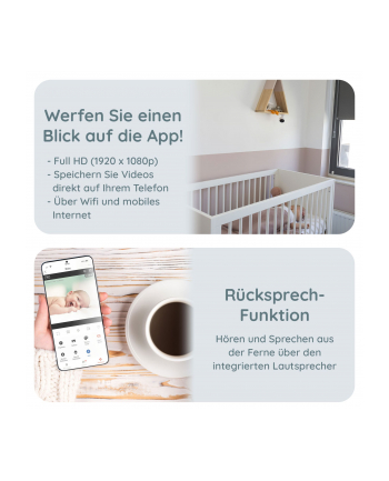 Niania elektroniczna wideo Wi-Fi  Alecto SMARTBABY5