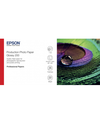 Epson Production Photo Paper Glossy 200 36'' x 30m C13S450372 nr 1