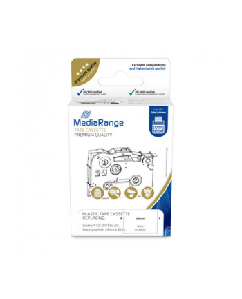 Mediarange Schriftbandka. Brother Tz-251/Tze-251 24Mmx8M Sw (MRBTZ251) nr 2