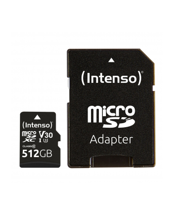 Intenso microSDXC 512GB C10 UHS-I Professional + Adapter nr 1