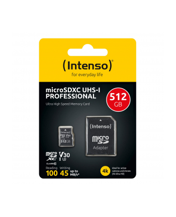 Intenso microSDXC 512GB C10 UHS-I Professional + Adapter nr 2