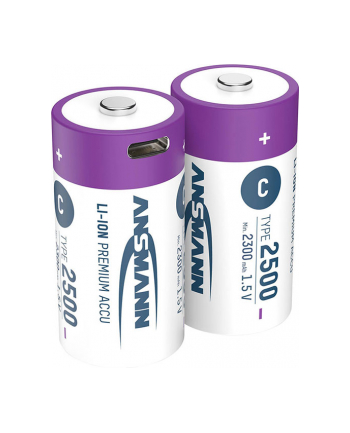 Ansmann Akumulator C R14 Lr15 Usb C Li Ion 2500 Mah 1.5 V 2szt. LR15USBC nr 1