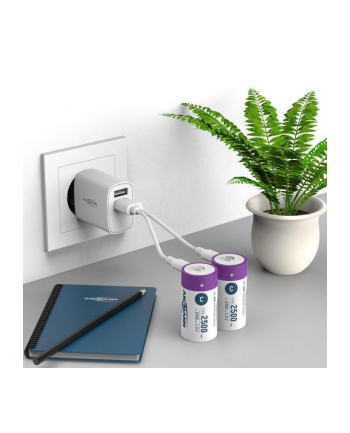 Ansmann Akumulator C R14 Lr15 Usb C Li Ion 2500 Mah 1.5 V 2szt. LR15USBC nr 2