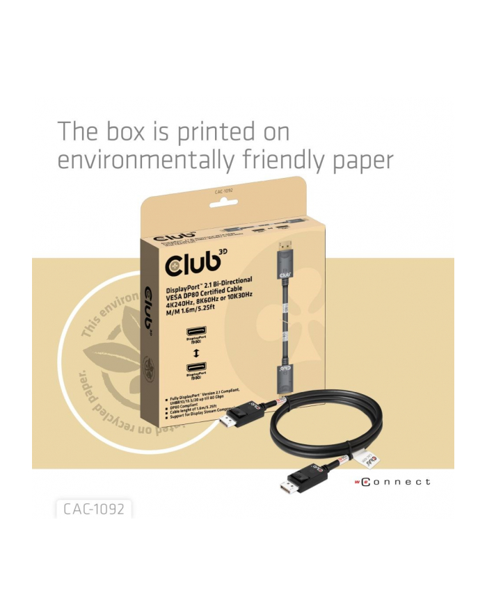 Club 3D CLUB3D CAC1092 DisplayPort 1,6 m Czarny (CAC1092) główny