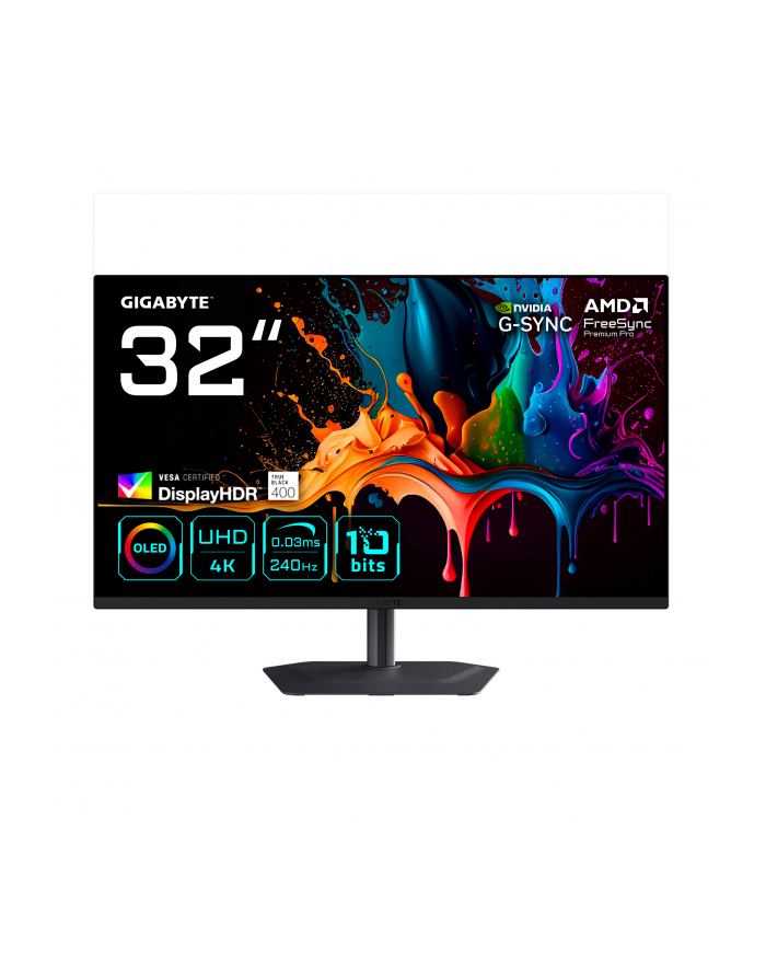 Gigabyte 32'' MO32U2 4K (UHD) QD-OLED Gaming Monitor 16:9 DP/HDMI/USB-C 240 Hz główny