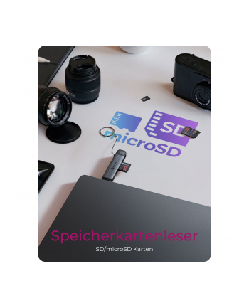 Czytnik kart Flash Icy box 3w1 USB-A/C (IBCR203CU3) nr 2