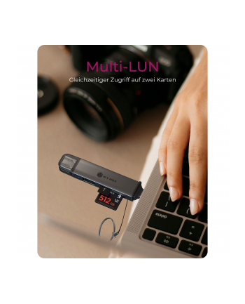 Czytnik kart Flash Icy box 3w1 USB-A/C (IBCR203CU3) nr 1