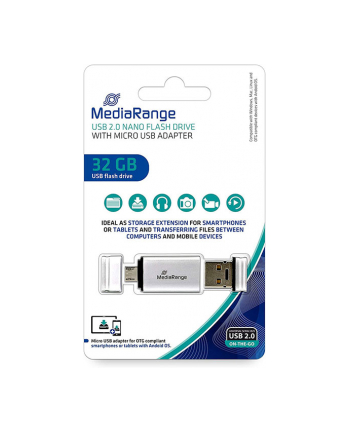 Mediarange MediaRange 32GB USB 2.0 + MicroUSB (MR932) nr 1