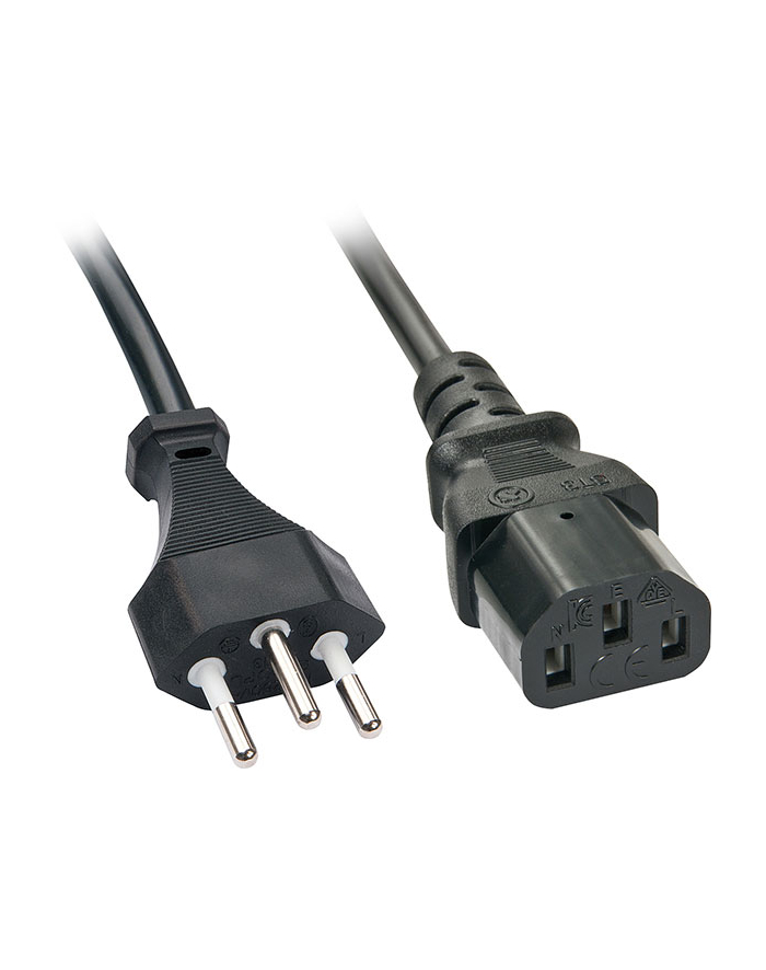Kabel Zasilający Lindy Lindy Iec-Netzkabel Schweiz Iec320 C13 0.7M główny