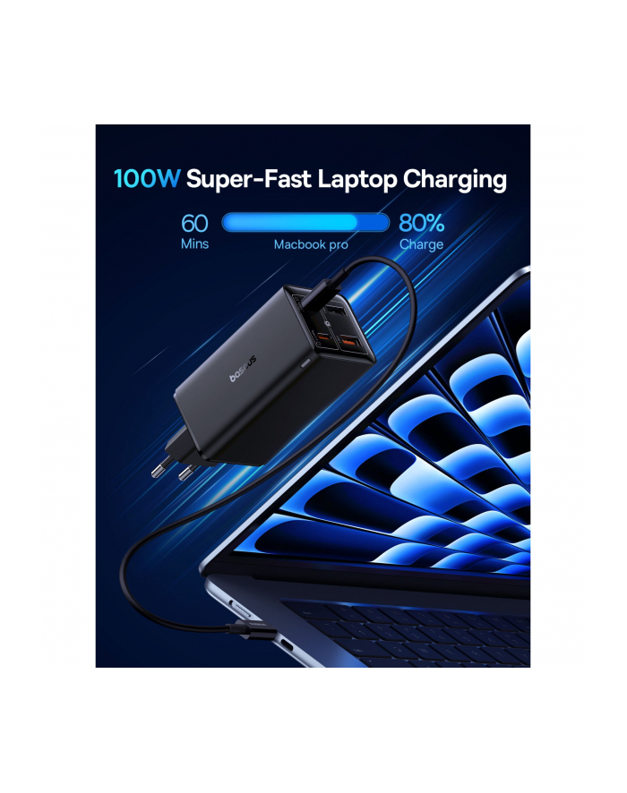 Baseus Gan6 Pro 100W Czarny główny