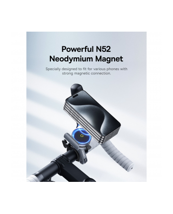 Uchwyt Baseus PrimeTrip magnetyczny na telefon na rower / hulajnogę / skuter - czarny nr 2