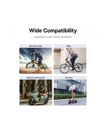 Uchwyt Baseus PrimeTrip magnetyczny na telefon na rower / hulajnogę / skuter - czarny nr 1