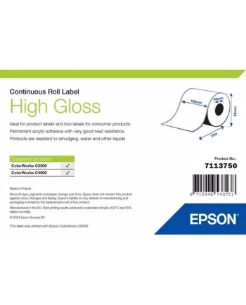 Epson High Gloss Label - Continuous Roll: 102Mm X 33M (7113750) nr 2