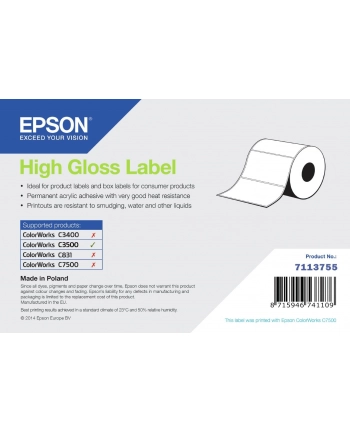 Epson High Gloss Label - Continuous Roll: 102Mm X 33M (7113755) nr 2