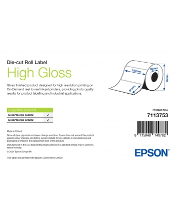 Epson High Gloss Label - Continuous Roll: 102Mm X 33M (7113757) nr 2