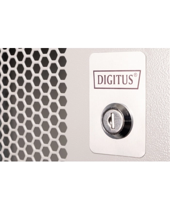 Digitus Szafa sieciowa wisząca 19'' 7U SOHO PRO 370 x 540 x 400mm drzwi perforacja szary niezłożona 60kg (DN49208) nr 2