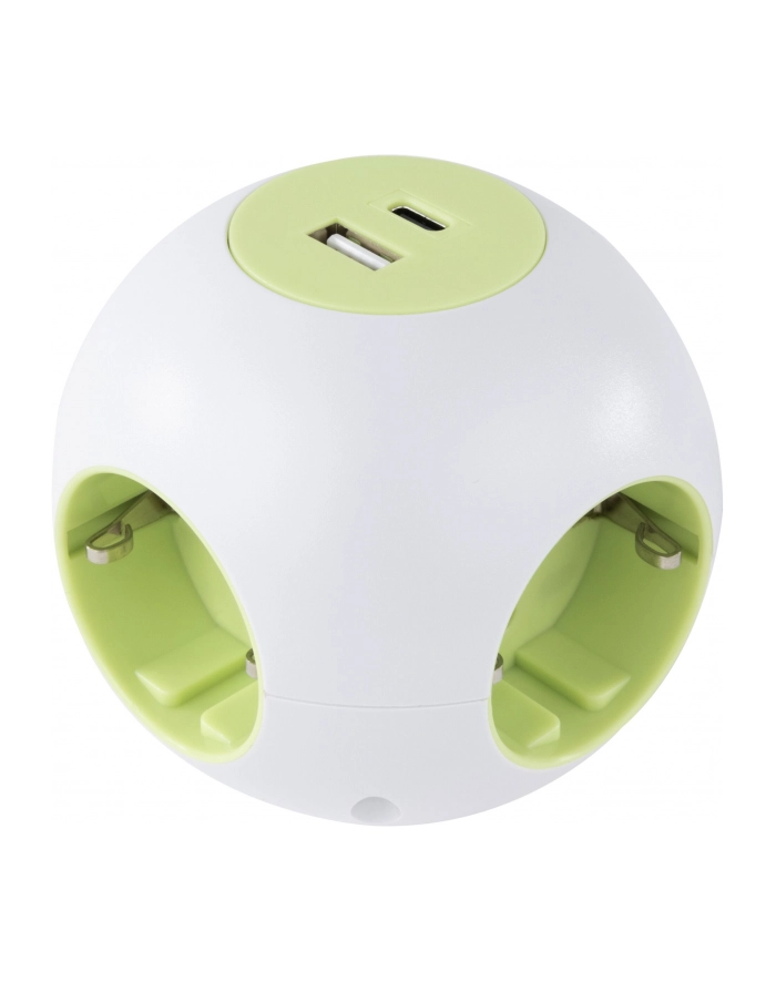 REV PowerGlobe Steckdosenwürfel 4-fach USB biały-gr.1,4m015408112 główny
