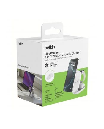 Belkin UltraCharge 25W Qi2 indu. 3-w-1 stacja Ladujaca WIZ037kqWH