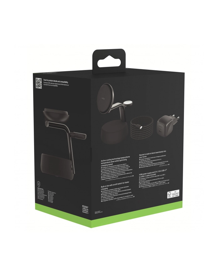 Belkin UltraCharge 25W Qi2 indu. 2-w-1 Stacja Ladujaca WIZ040kqCH główny