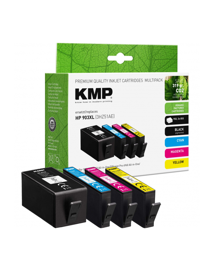 KMP opakowanie BK/C/M/Y zamiennik HP 3HZ51AE  903XL główny