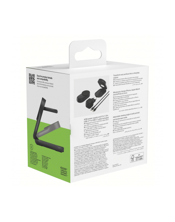 belkin IZ037kqBKtraCharge 25W Qi2 indu. 3-w-1 stacja Ladujaca WIZ037kqBK główny