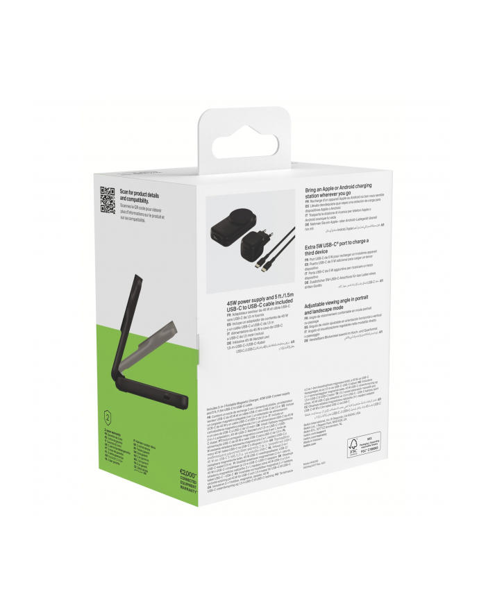 Belkin UltraCharge 25W Qi2 indu. 2-w-1 Stacja Ladujaca WIZ038kqBK główny