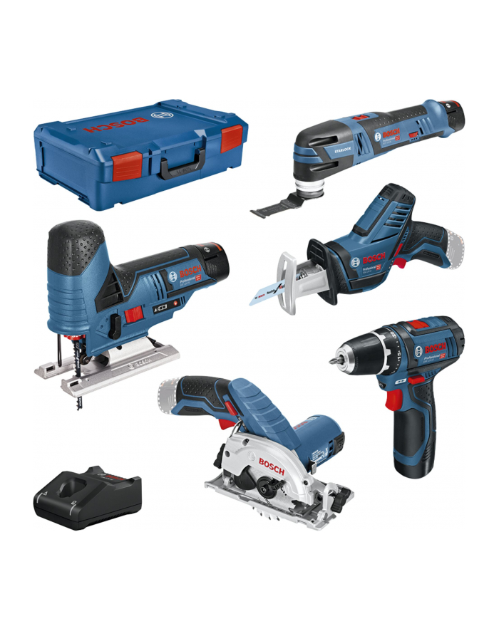 Bosch 12V Profi Set 5 pcs. GSR+GST+GOP+GKS+GSA główny